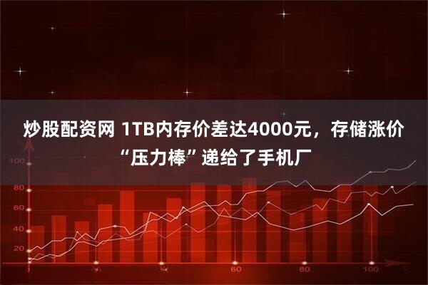炒股配资网 1TB内存价差达4000元，存储涨价“压力棒”递给了手机厂